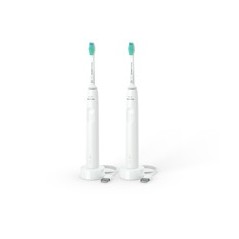 Philips HX3675 White Toothbrush Set - Superior Clean & Sleek Design for Bright Smiles
